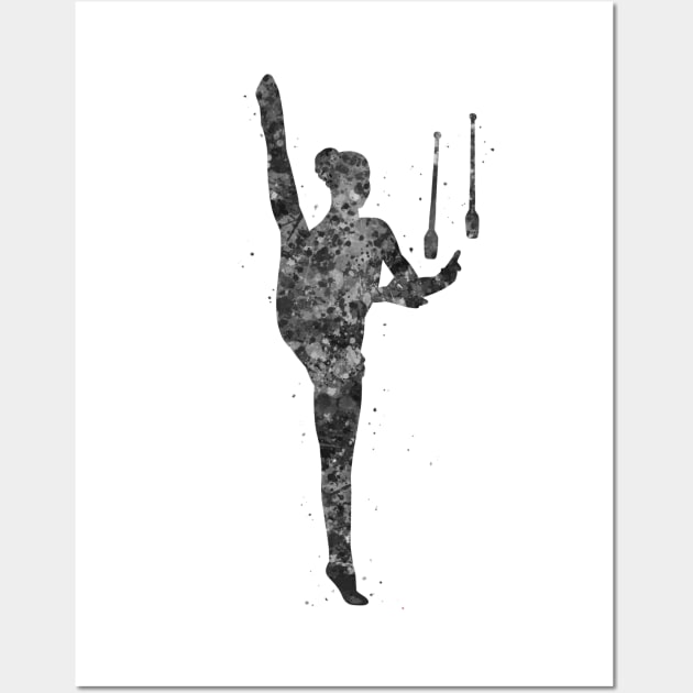 Rhythmic gymnastics juggling Wall Art by Yahya Art